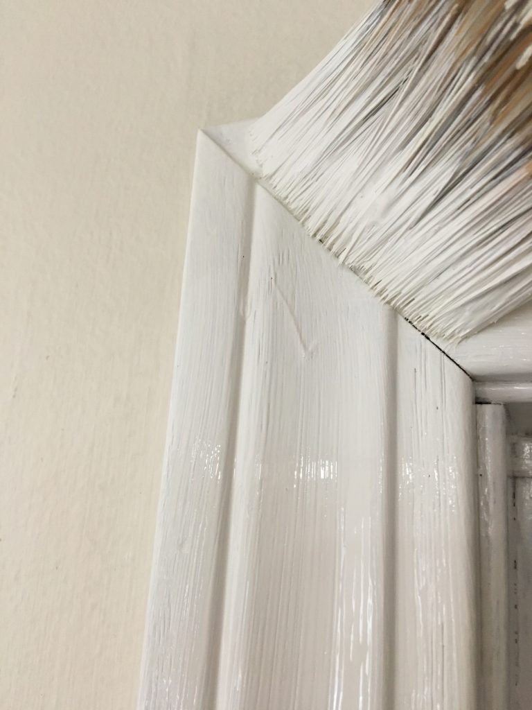 DIY Kitchen Remodel - Paint the Trim in a Gloss