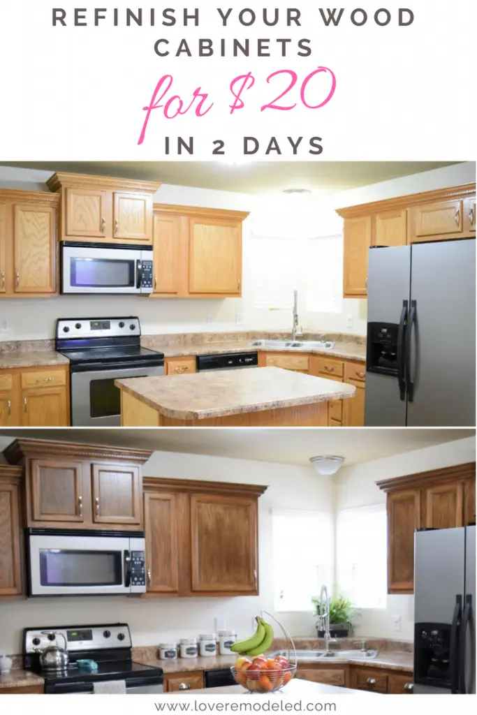 How To Refinish Wood Cabinets The Easy, How To Darken The Stain On Kitchen Cabinets