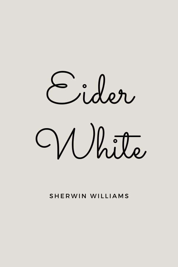 Eider White is a cool white for walls.