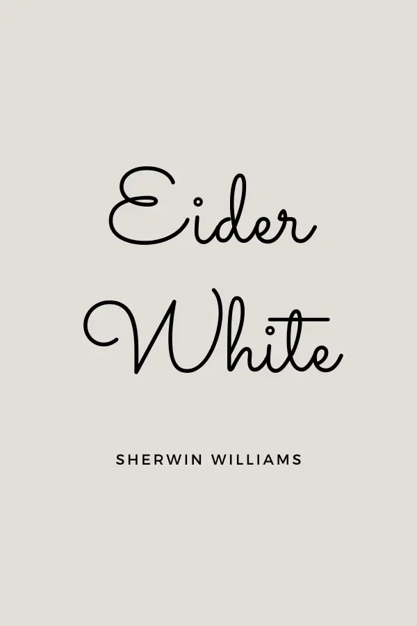 Eider White is a cool white for walls.