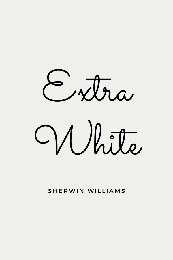 Extra White is a perfect cool white for trim.