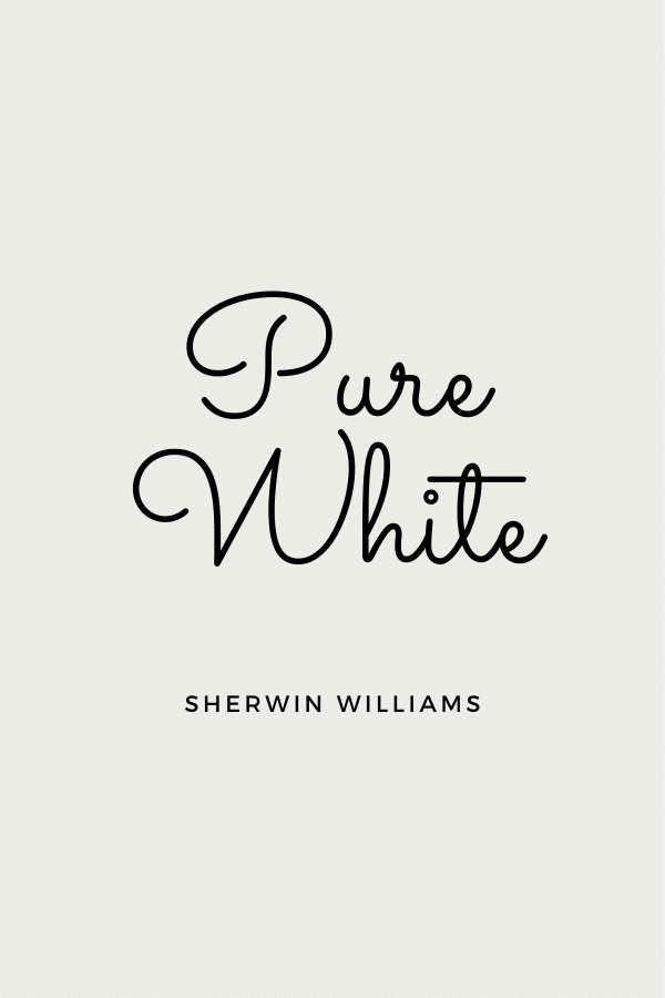 Pure White is a great warm white for trim.