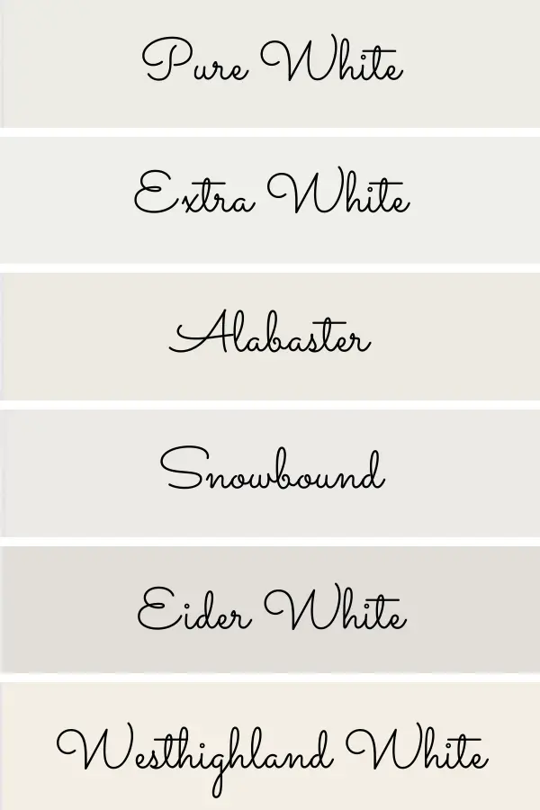 The Best White Paint Colors From Sherwin Williams Love Remodeled - Best Creamy White Paint Colors