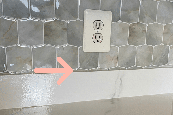 Stick on backsplash discount over existing tile
