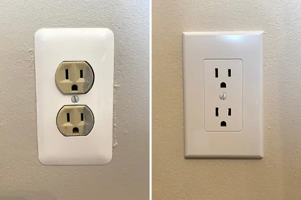 how to change outlets from beige to white