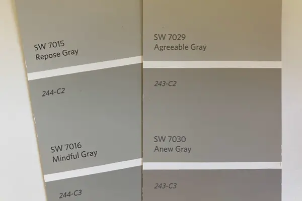 Anew Gray Compared to Mindful Gray