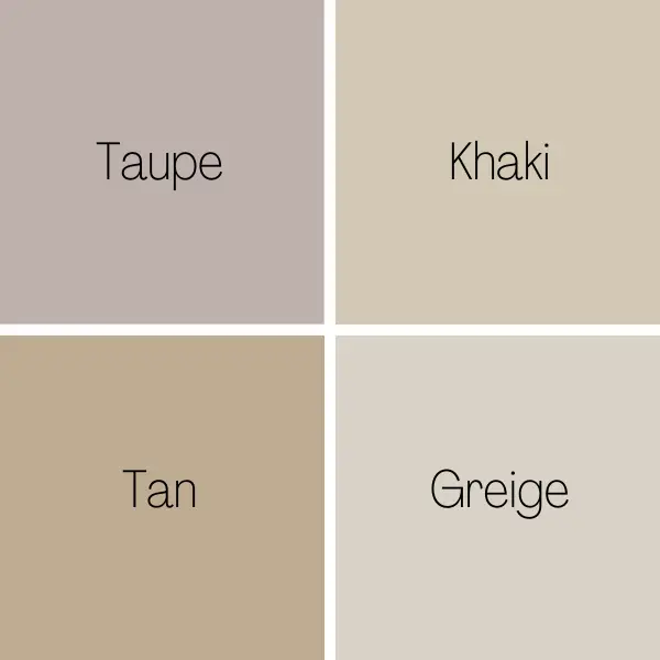 Types of Beige Colors Compared