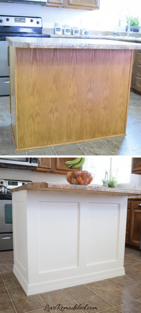 Painted White Kitchen Island