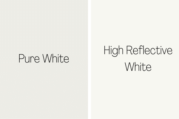 Pure White vs. High Reflective White