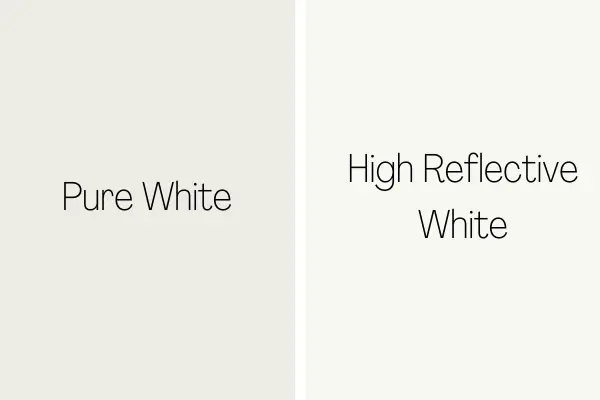 Pure White vs. High Reflective White