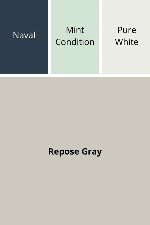 Repose Gray Coordinating Colors - Naval, Mint Condition, Pure White