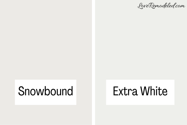 Snowbound compared to Extra White