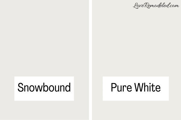 Snowbound compared to Pure White
