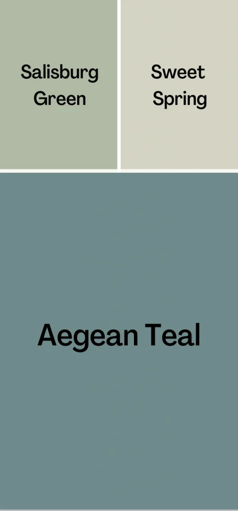 Aegean Teal Coordinating Colors - Muted Look