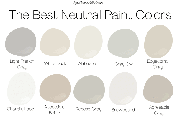 The Best Neutral Paint Colors For Home Love Remodeled - Best Light Grey White Paint Color