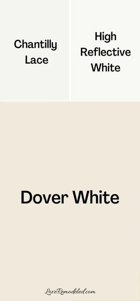 Sherwin Williams Dover White Trim Colors