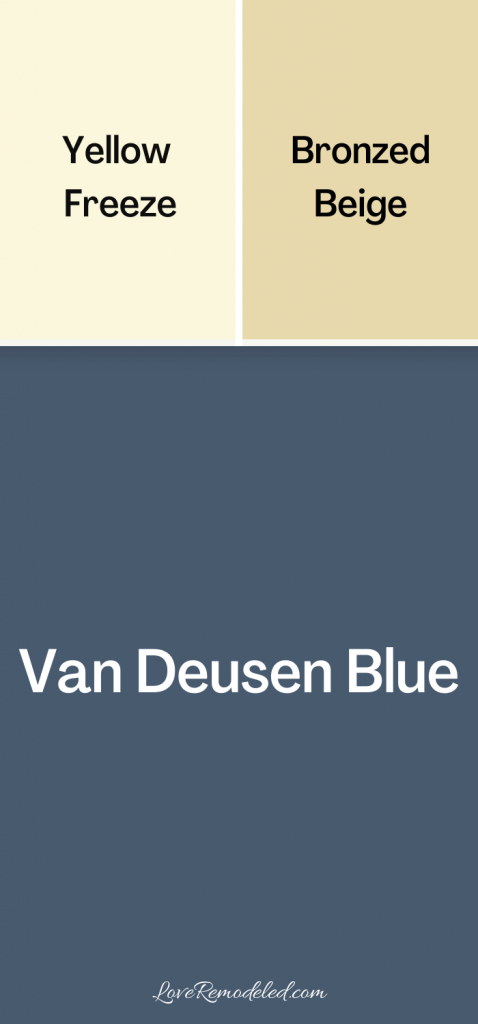 Van Deusen Blue coordinating colors - yellows