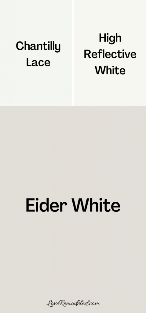 Eider White Trim Colors