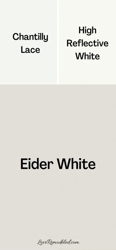 Eider White Trim Colors