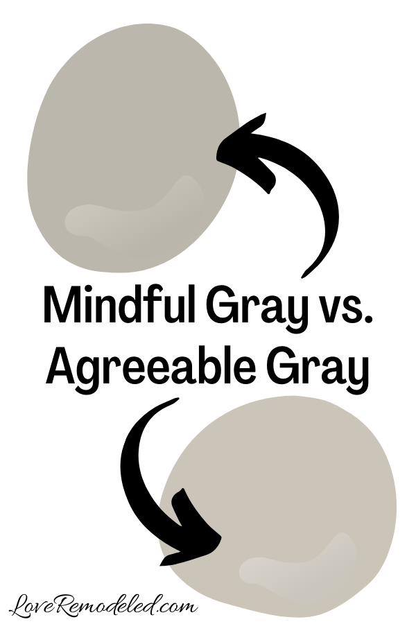 Sherwin Williams Mindful Gray vs. Agreeable Gray