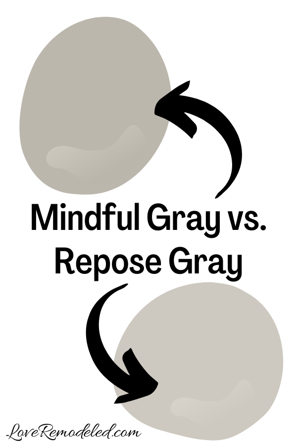 Sherwin Williams Mindful Gray vs. Repose Gray