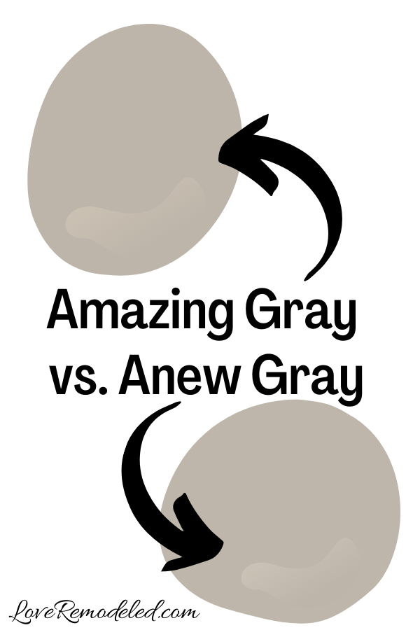 Sherwin Williams Amazing Gray vs. Anew Gray