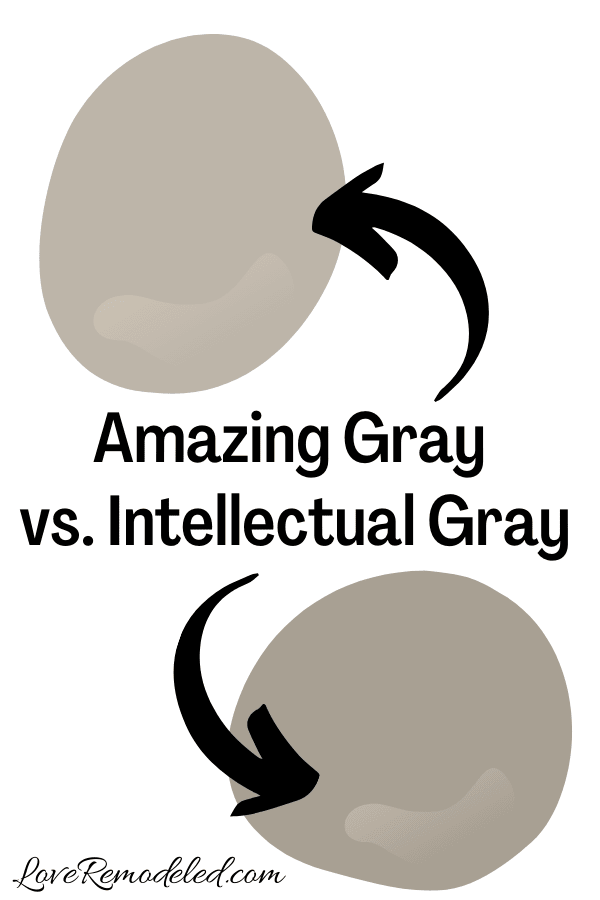 Sherwin Williams Amazing Gray vs. Intellectual Gray