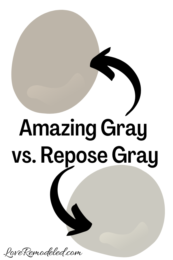 Sherwin Williams Amazing Gray vs. Repose Gray