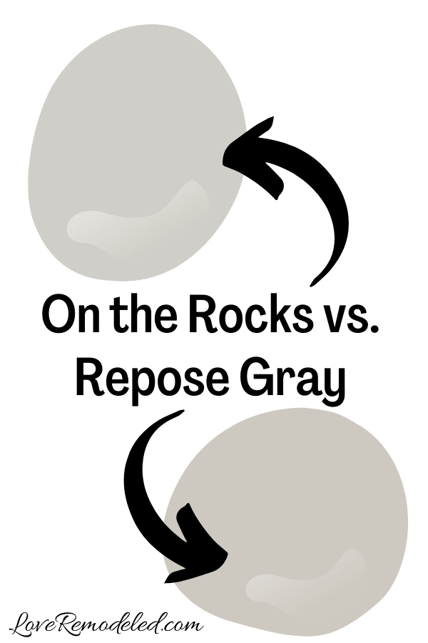 Sherwin Williams On the Rocks vs. Repose Gray