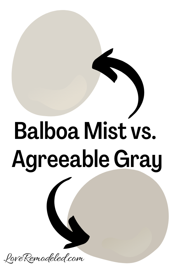 Benjamin Moore Balboa Mist vs. Agreeable Gray