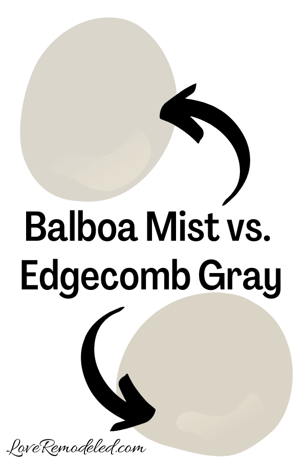 Benjamin Moore Balboa Mist vs. Edgecomb Gray