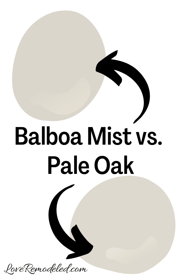 Benjamin Moore Balboa Mist vs. Pale Oak