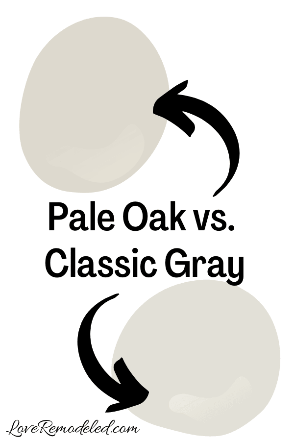 Benjamin Moore Pale Oak vs. Classic Gray