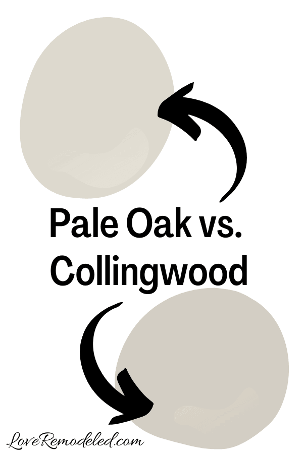 Benjamin Moore Pale Oak vs. Collingwood