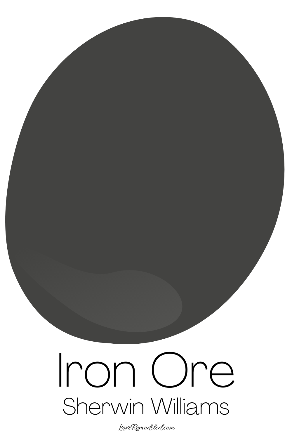 Sherwin William Iron Ore, a Soft Black Paint Color - Love Remodeled