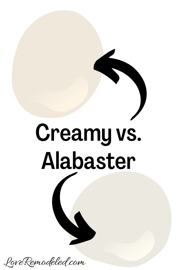 Sherwin Williams Creamy vs. Alabaster