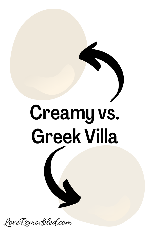 Sherwin Williams Creamy vs. Greek Villa