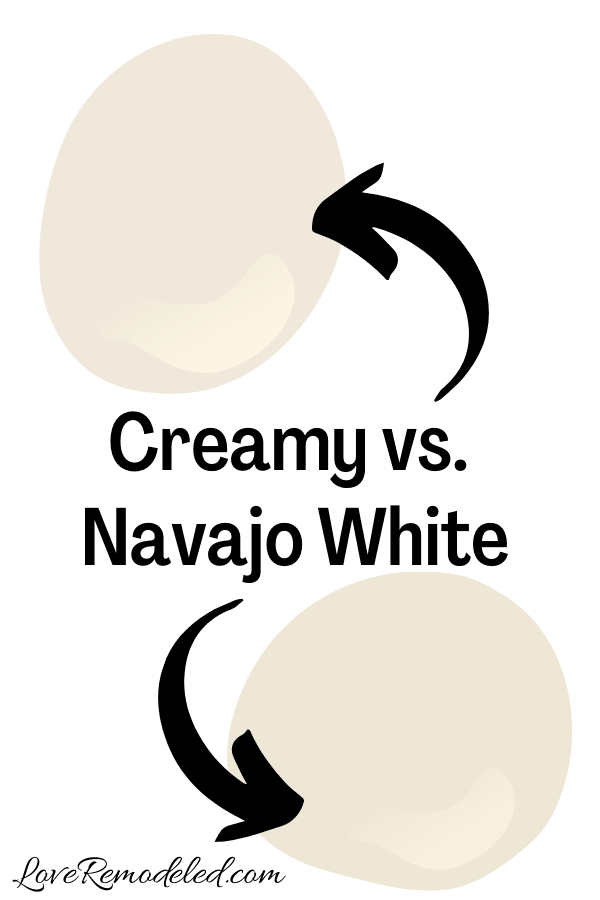 Sherwin Williams Creamy vs. Navajo White