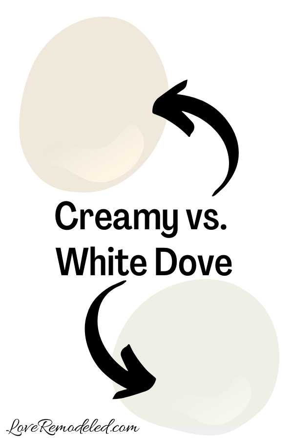 Sherwin Williams Creamy vs. White Dove