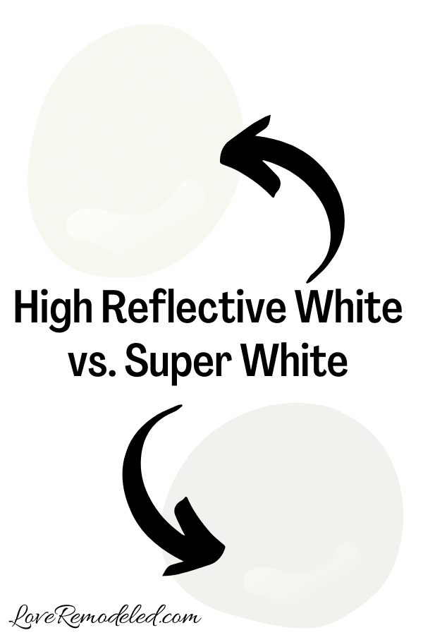 Sherwin Williams High Reflective White vs. Super White