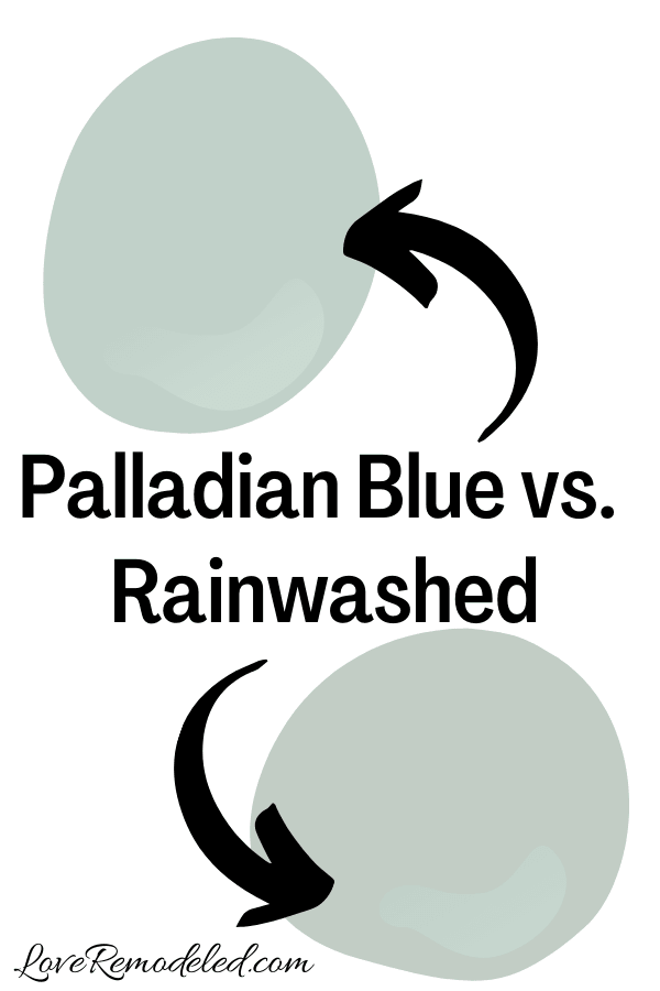 Benjamin Moore Palladian Blue vs. Rainwashed