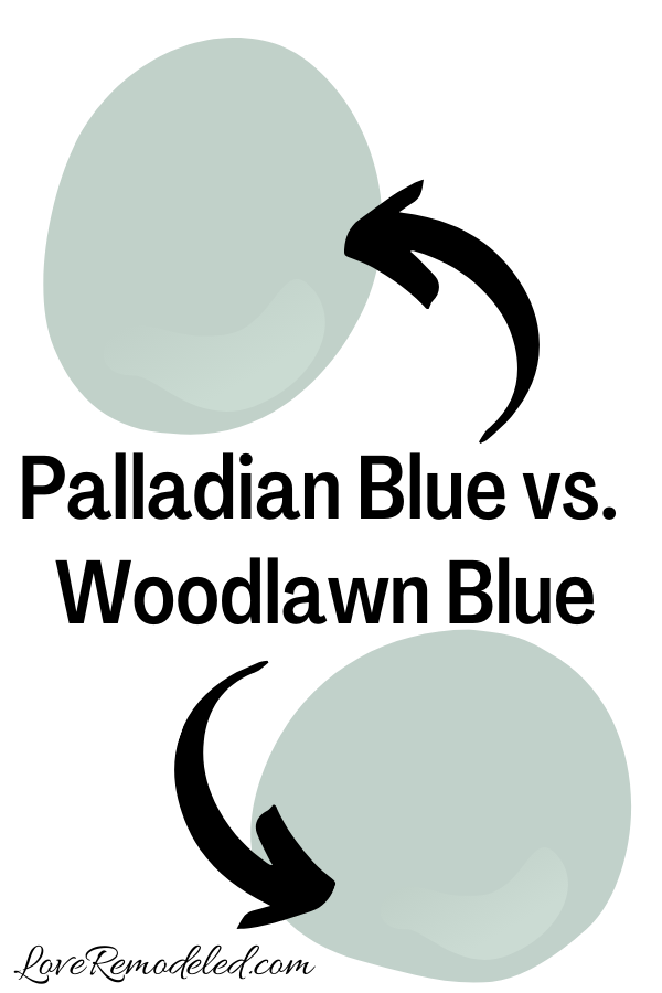 Benjamin Moore Palladian Blue vs. Woodlawn Blue