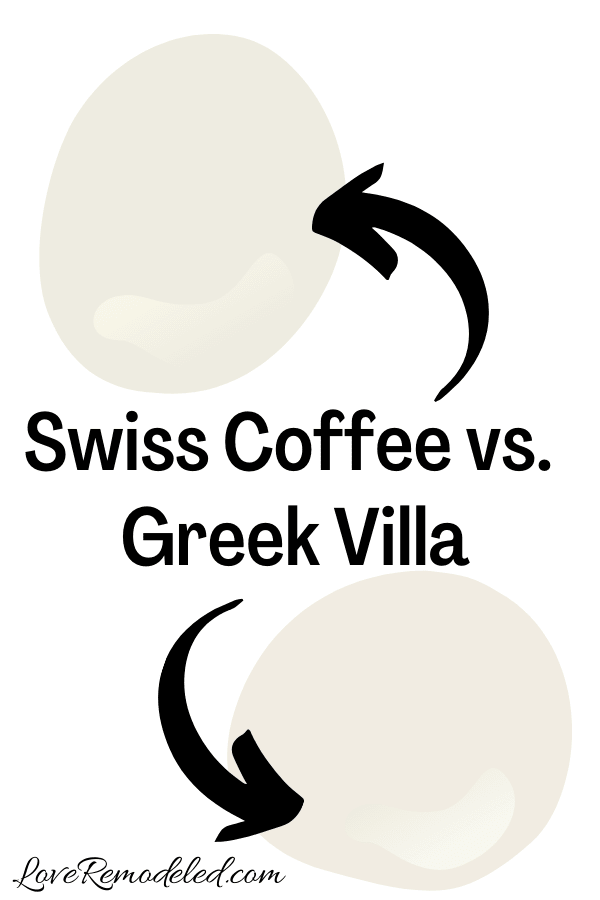Benjamin Moore Swiss Coffee vs. Greek Villa