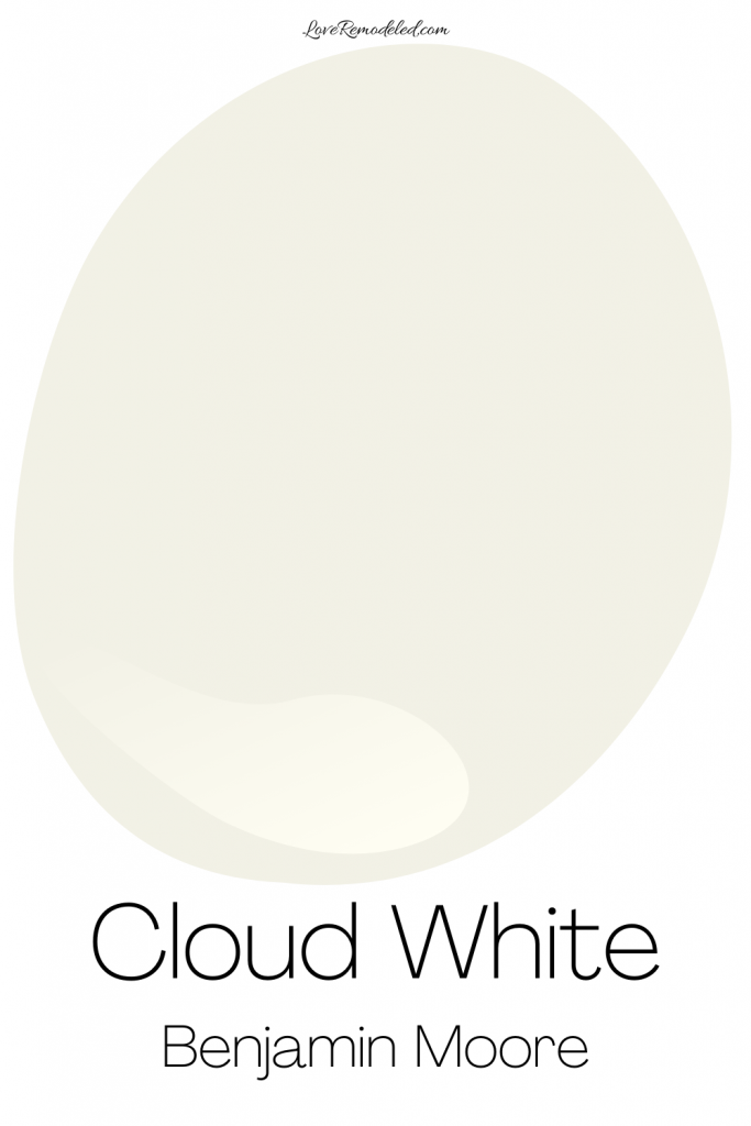 Cloud White, by benjamin moore, paint drop