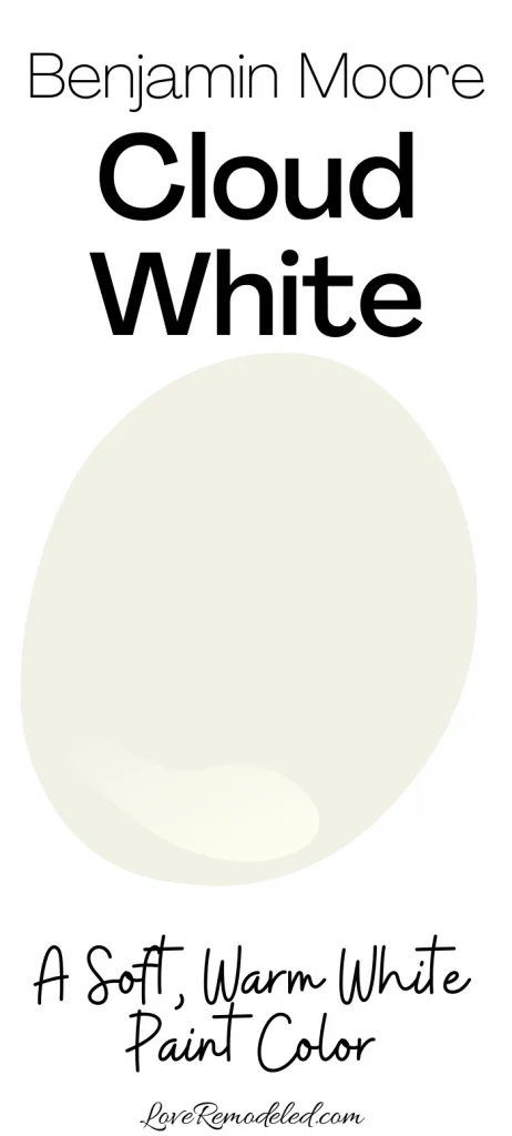 Cloud White paint color, by Benjamin Moore. Paint Color Review