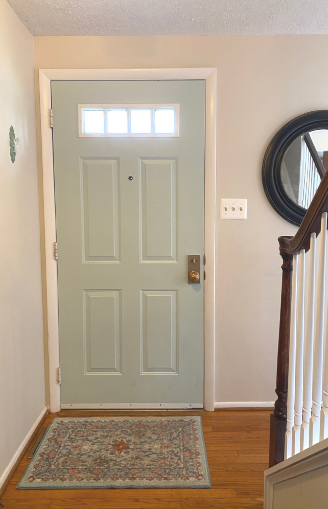 Palladian Blue Door, Pure White Trim