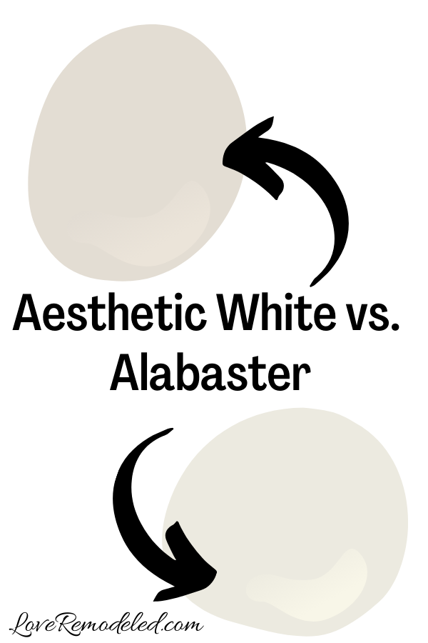 Sherwin Williams Aesthetic White vs. Alabaster