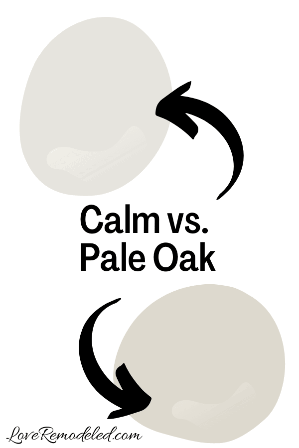 Benjamin Moore Calm vs. Pale Oak