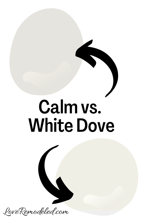 Benjamin Moore Calm vs. White Dove