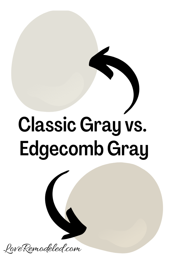 Benjamin Moore Classic Gray vs. Edgecomb Gray